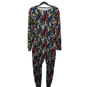 Pair Of Thieves Unisex Super-Soft Lounge One-Piece Small/Medium Multi Abstract